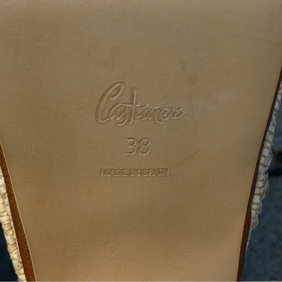 Castaner Sandalo in Rafia Adriana Size 38 Chunky Heel Sandals‎ Made In Spain - Picture 13 of 16